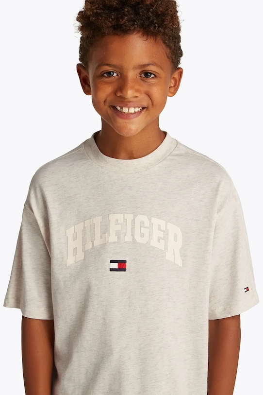 Detské bavlnené tričko Tommy Hilfiger KB0KB09533.104.122.PPYA biela