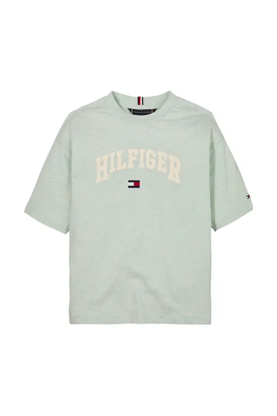 Tommy Hilfiger tricou de bumbac pentru copii KB0KB09533.104.122.PPYA verde SS25