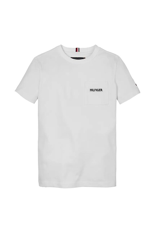 Tommy Hilfiger tricou copii KB0KB09534.128.176.PPYA alb SS25