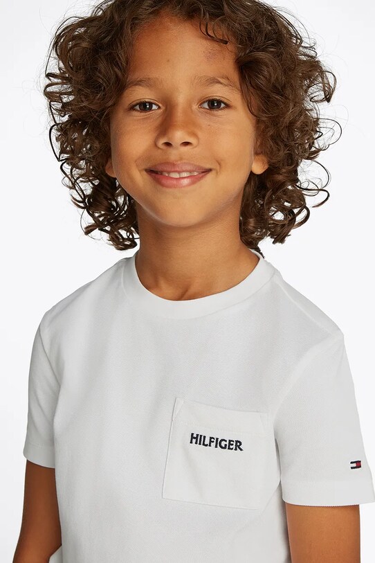 Tommy Hilfiger tricou copii KB0KB09534.128.176.PPYA alb