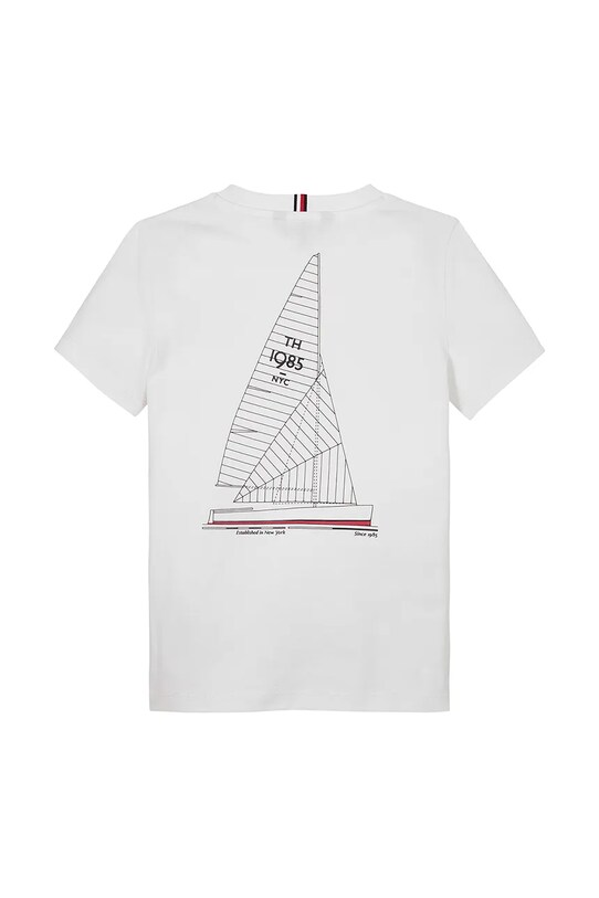 Chłopiec Tommy Hilfiger t-shirt bawełniany dziecięcy KB0KB09537.128.176.PPYA biały