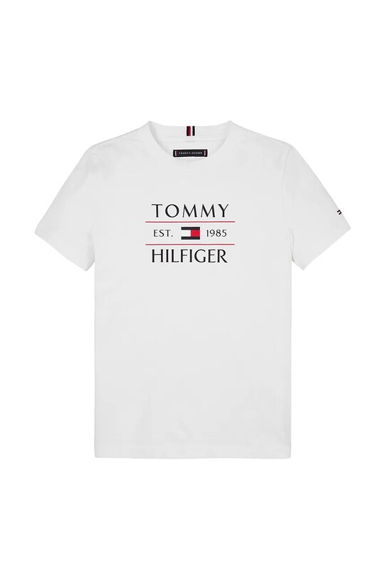 Tommy Hilfiger tricou de bumbac pentru copii KB0KB09538.74.122.PPYA alb SS25