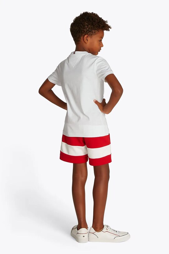 Tommy Hilfiger tricou de bumbac pentru copii alb KB0KB09538.128.176.PPYA