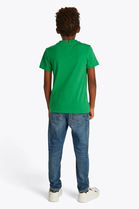 Tommy Hilfiger maglietta in cotone per bambini verde KB0KB09538.128.176.PPYA