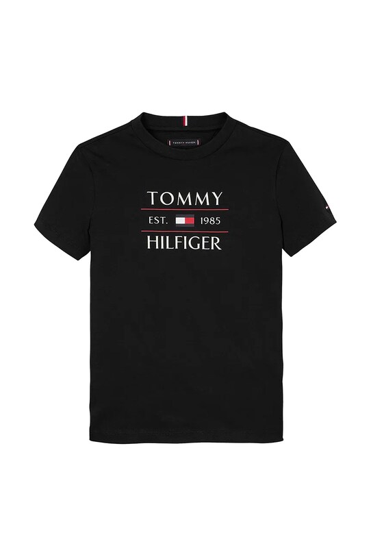 Tommy Hilfiger tricou de bumbac pentru copii KB0KB09538.128.176.PPYA negru SS25