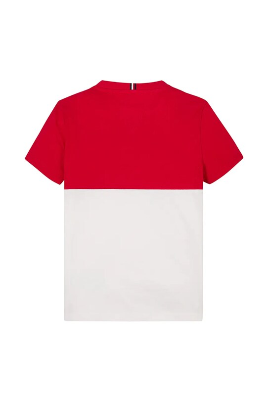 Chłopiec Tommy Hilfiger t-shirt bawełniany dziecięcy KB0KB09617.116.122.PPYA czerwony