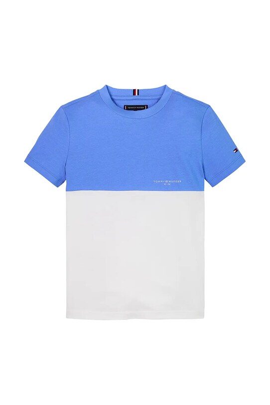 Tommy Hilfiger tricou de bumbac pentru copii KB0KB09617.128.176.PPYA albastru SS25