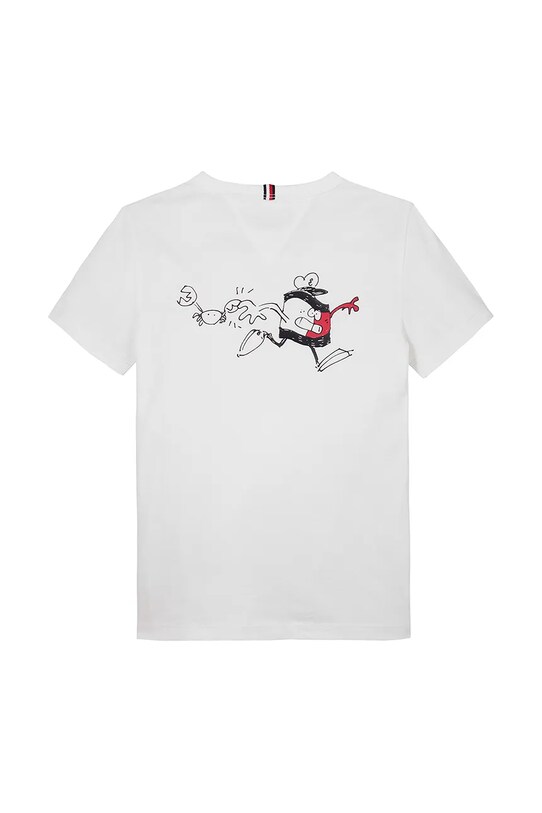 Băieți Tommy Hilfiger tricou de bumbac pentru copii KB0KB09648.74.122.PPYA alb