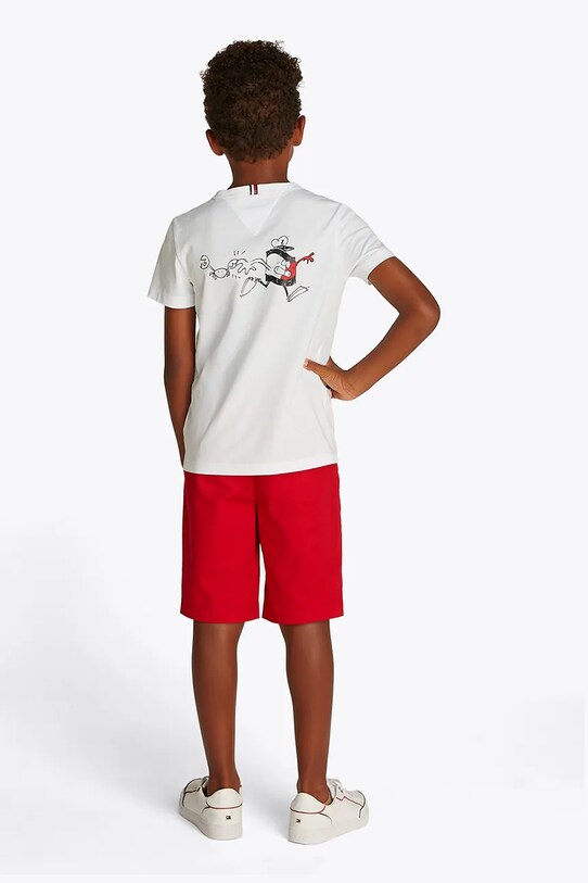 Детская хлопковая футболка Tommy Hilfiger белый KB0KB09648.74.122.PPYA