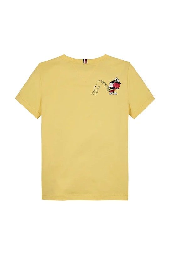 CHLAPEC Dětské bavlněné tričko Tommy Hilfiger KB0KB09648.128.176.PPYA žlutá