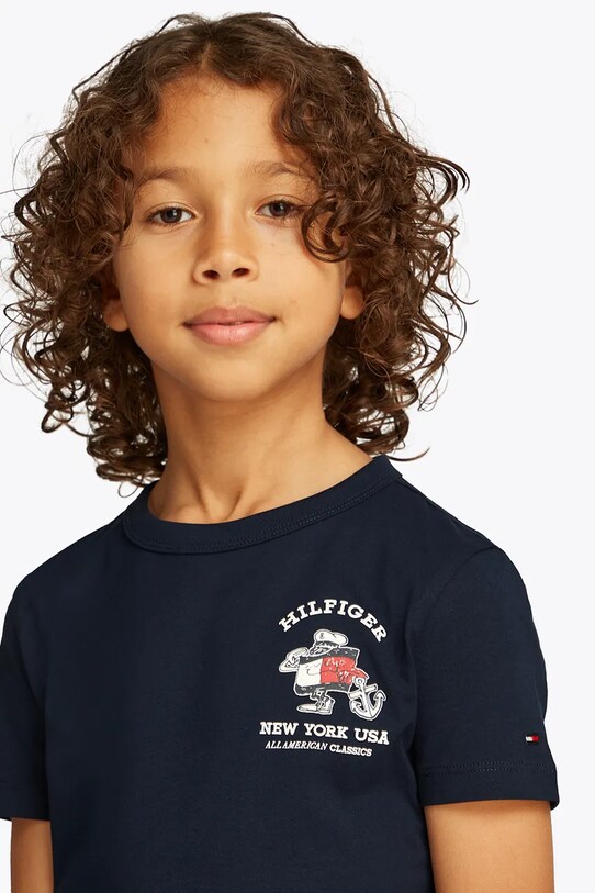 Tommy Hilfiger tricou de bumbac pentru copii KB0KB09648.128.176.PPYA