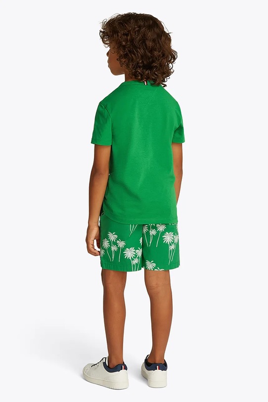 Дитяча бавовняна футболка Tommy Hilfiger KB0KB09649.98.122.PPYA зелений