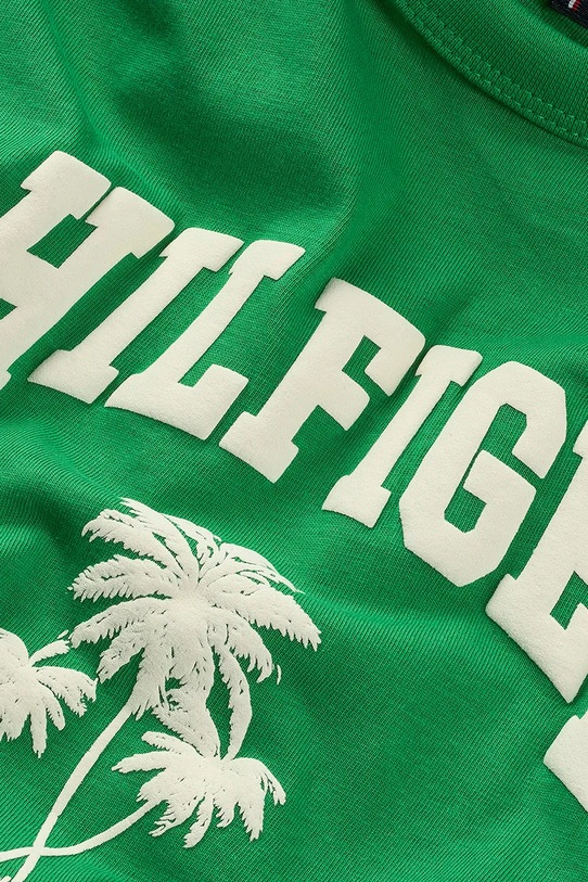 Дитяча бавовняна футболка Tommy Hilfiger зелений KB0KB09649.98.122.PPYA