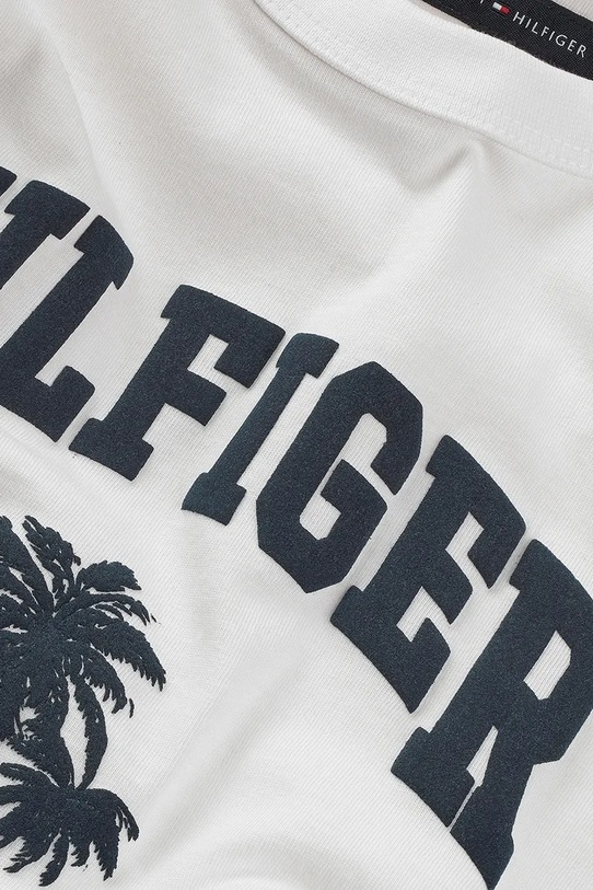 Dětské bavlněné tričko Tommy Hilfiger bílá KB0KB09649.128.176.PPYA