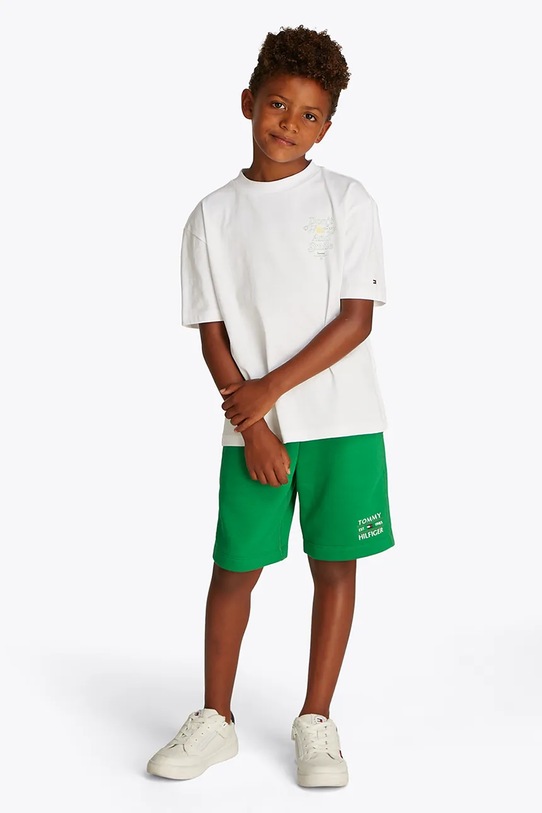 Дитяча бавовняна футболка Tommy Hilfiger KB0KB09650.128.176.PPYA білий