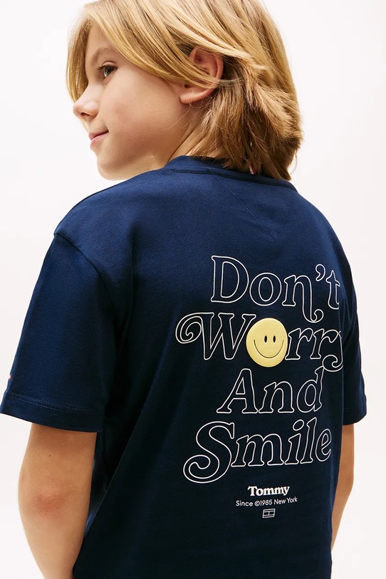 Дитяча бавовняна футболка Tommy Hilfiger бавовна чорний KB0KB09650.128.176.PPYA