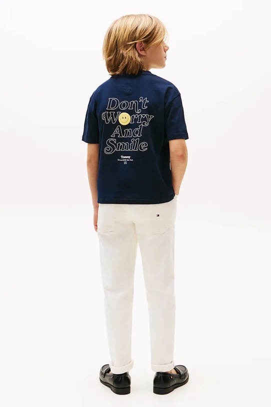 Дитяча бавовняна футболка Tommy Hilfiger KB0KB09650.128.176.PPYA чорний