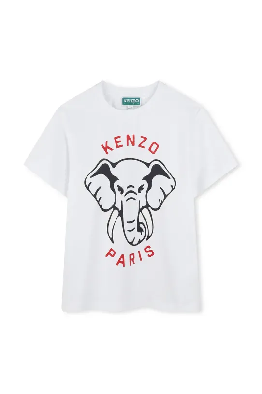 Kenzo Kids tricou de bumbac pentru copii print alb K61136.114.150