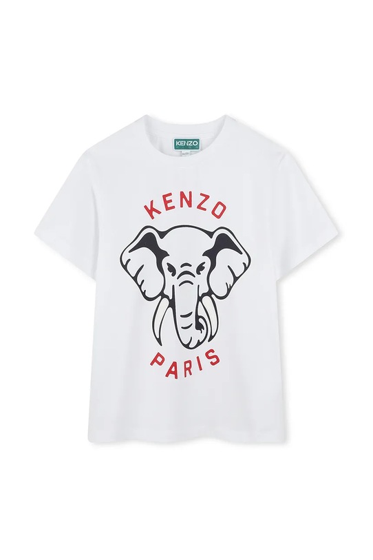 Kenzo Kids tricou de bumbac pentru copii print alb K61136.162