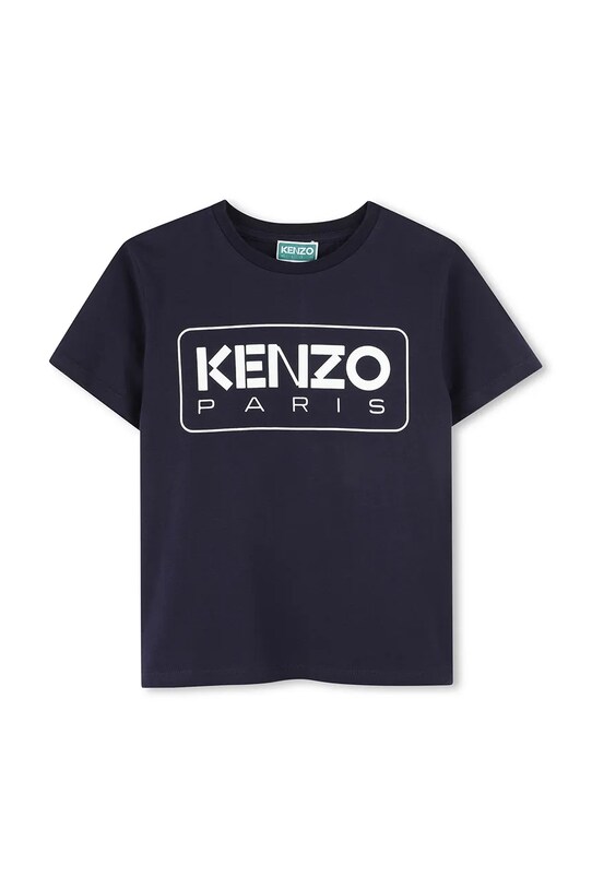 Otroška bombažna kratka majica Kenzo Kids Okrogel mornarsko modra K61142.86.108