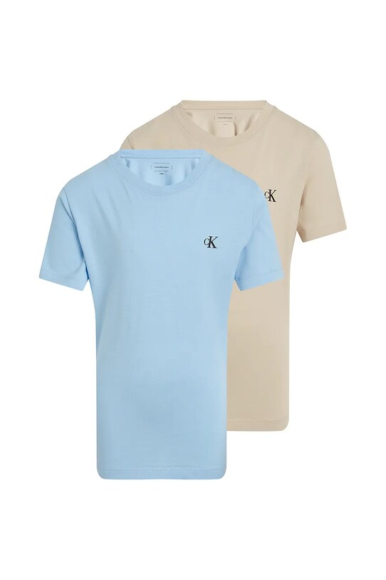 Calvin Klein Jeans t-shirt bawełniany dziecięcy 2-pack bawełna niebieski IB0IB01093.128.176.PPYA
