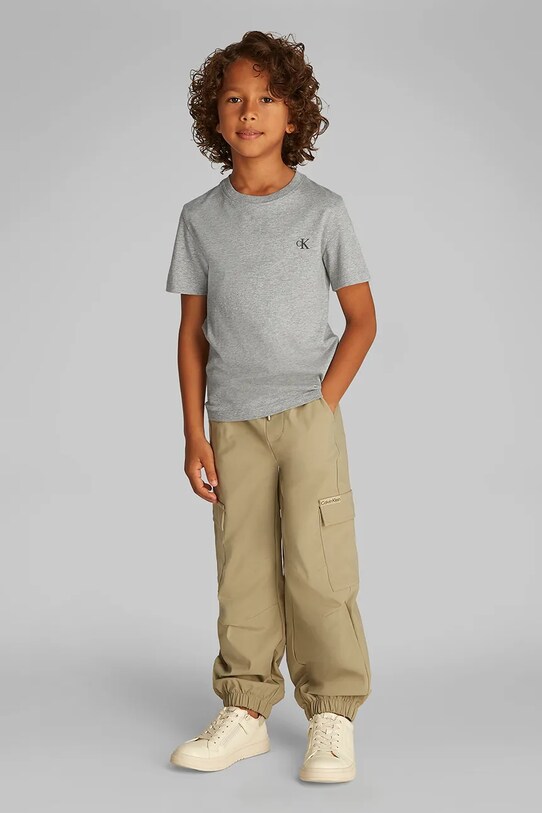 Детская хлопковая футболка Calvin Klein Jeans 2 шт хлопок зелёный IB0IB01093.128.176.PPYA