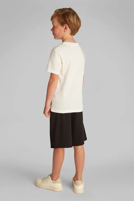 Otroška bombažna kratka majica Calvin Klein Jeans 2-pack bež IB0IB02441.104.116.PPYA