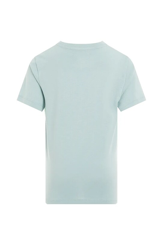 Мальчик Детская хлопковая футболка Calvin Klein Jeans IB0IB02447.128.176.PPYA бирюзовый