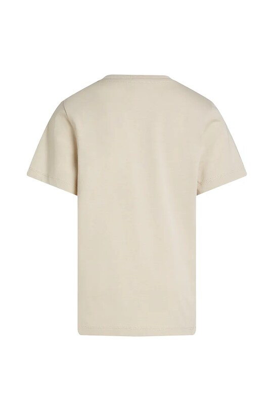 Мальчик Детская хлопковая футболка Calvin Klein Jeans IB0IB02447.128.176.PPYA бежевый