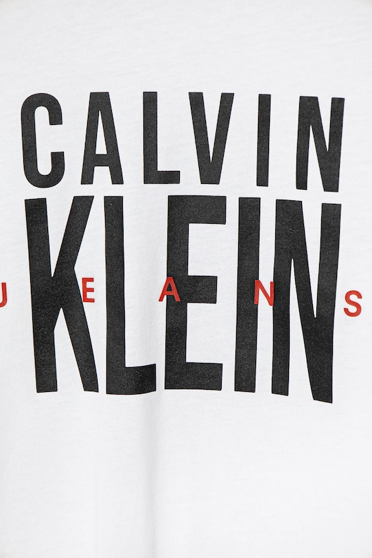 Fiú Calvin Klein Jeans gyerek pamut póló IB0IB02448.PPYA fehér