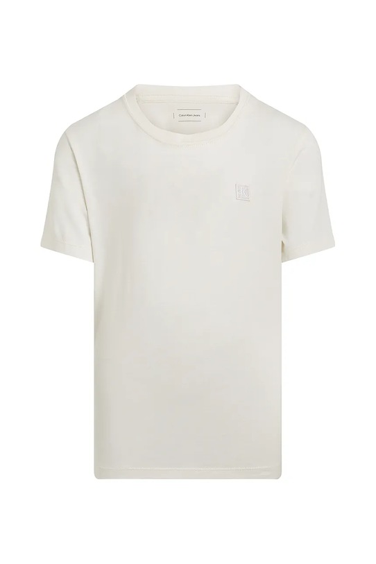Детская хлопковая футболка Calvin Klein Jeans IB0IB02451.PPYA белый SS25