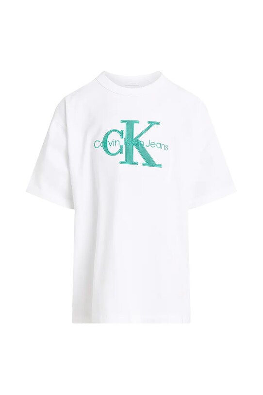 Дитяча бавовняна футболка Calvin Klein Jeans IB0IB02452.PPYA білий SS25