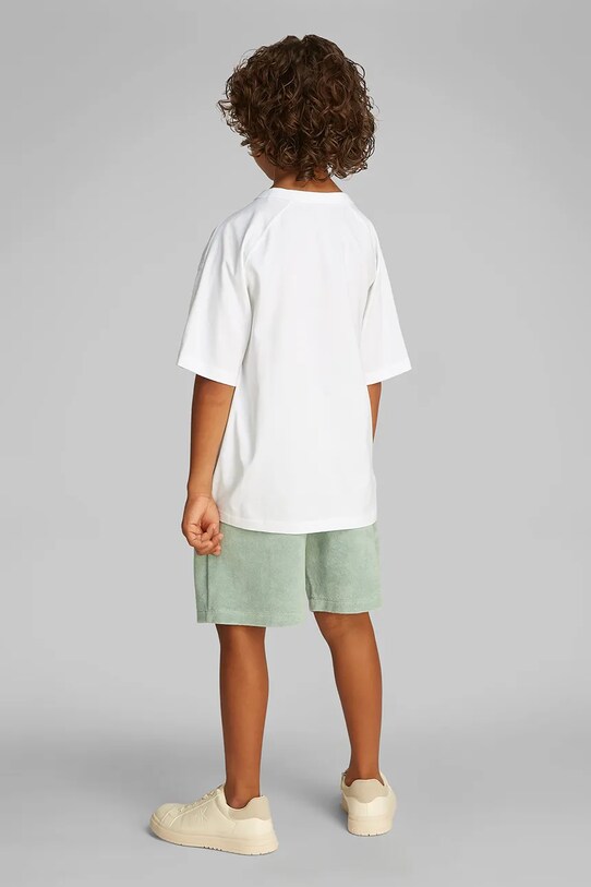 Дитяча бавовняна футболка Calvin Klein Jeans білий IB0IB02452.PPYA