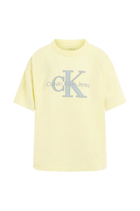 Calvin Klein Jeans tricou de bumbac pentru copii IB0IB02452.PPYA galben SS25