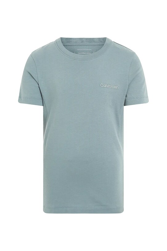Calvin Klein Jeans gyerek pamut póló IB0IB02454.PPYA türkiz SS25