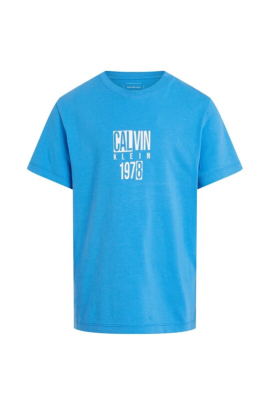 Calvin Klein Jeans tricou de bumbac pentru copii IB0IB02456.128.176.PPYA albastru SS25