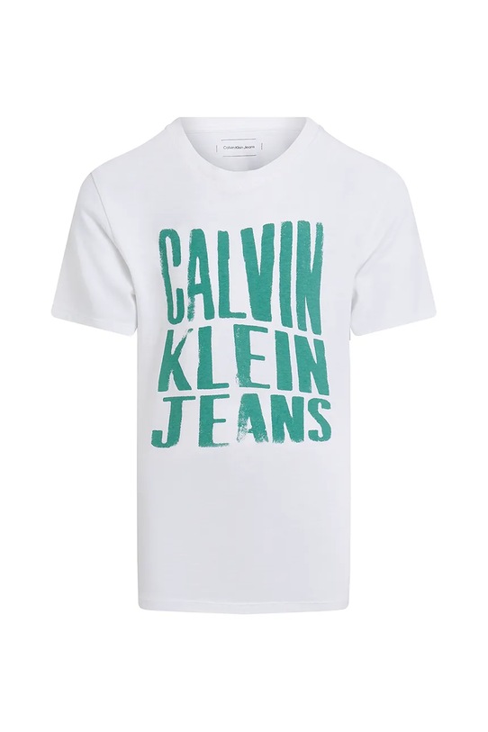 Дитяча бавовняна футболка Calvin Klein Jeans IB0IB02459.104.116.PPYA білий SS25