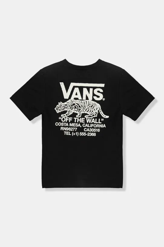 Vans t-shirt bawełniany dziecięcy Sneaky VN000MK2BLK1 czarny SS25