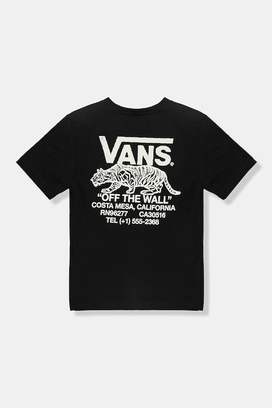 Vans tricou de bumbac pentru copii Sneaky VN000MK2BLK1 negru SS25
