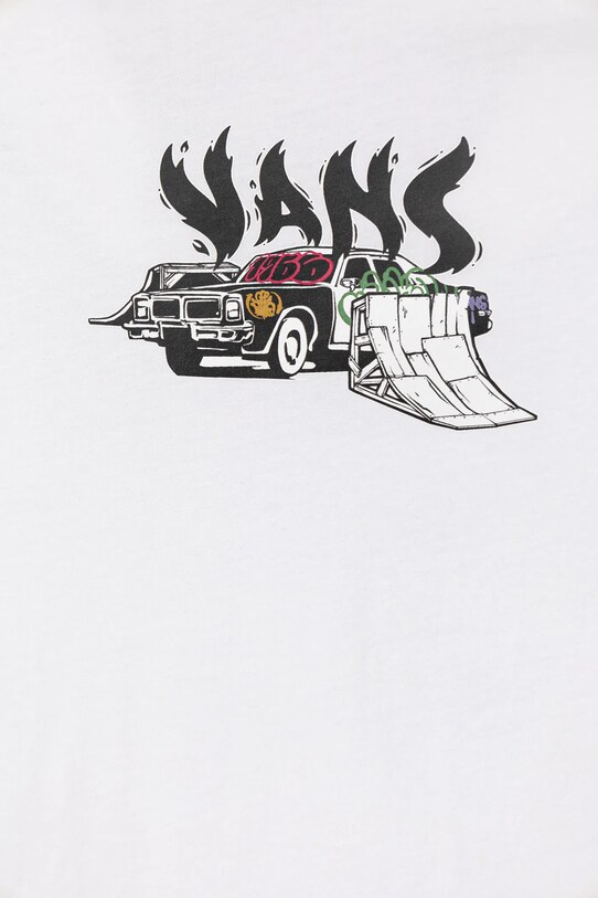 Băieți Vans tricou de bumbac pentru copii Copout VN000MK1WHT1 alb