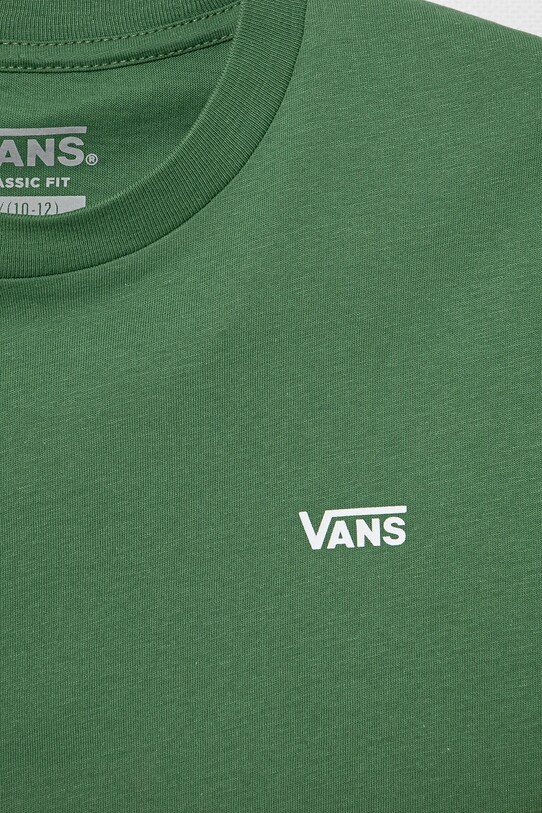 Chlapec Detské bavlnené tričko Vans LEFT CHEST TEE VN0A4MQ3BR11 zelená