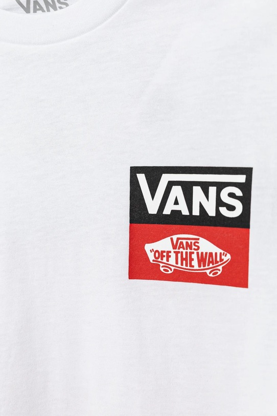 Chłopiec Vans t-shirt bawełniany dziecięcy OG LOGO VN000GDGWHT1 biały