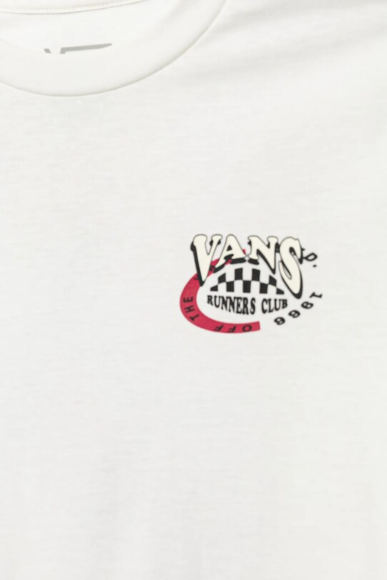 Dečki Otroška bombažna kratka majica Vans Marathon VN000MK7FS81 bela