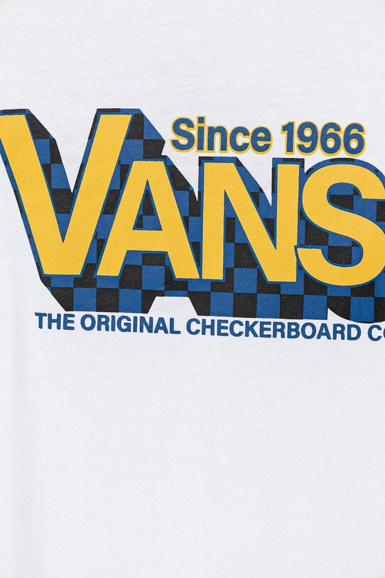 Chlapec Detské bavlnené tričko Vans Checker Drop VN000MK6WHT1 biela