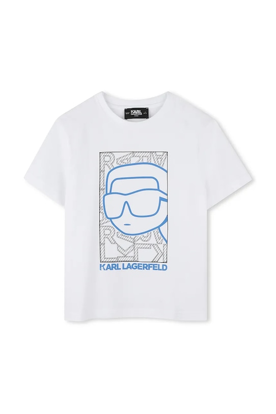 Karl Lagerfeld tricou de bumbac pentru copii print alb Z30563.86.108