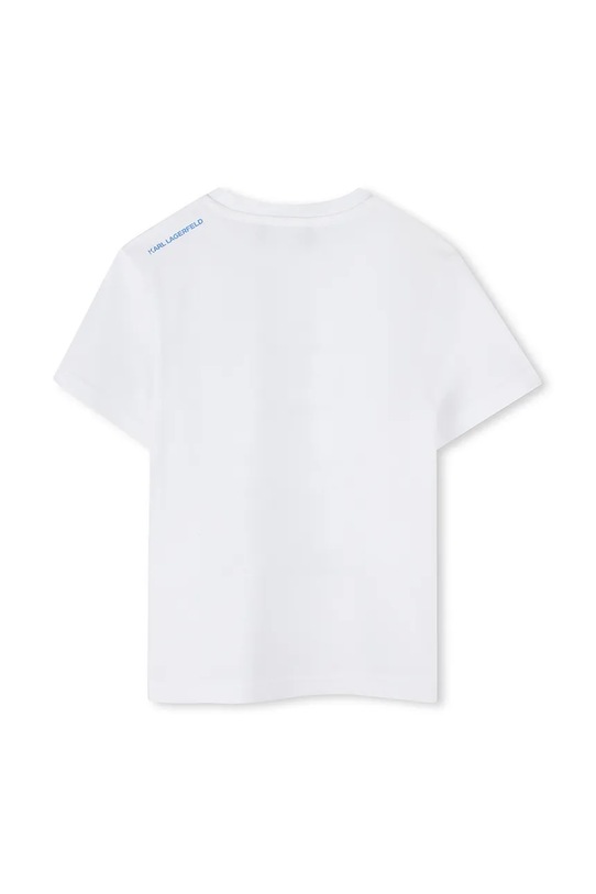 Karl Lagerfeld tricou de bumbac pentru copii Z30563.86.108 alb SS25