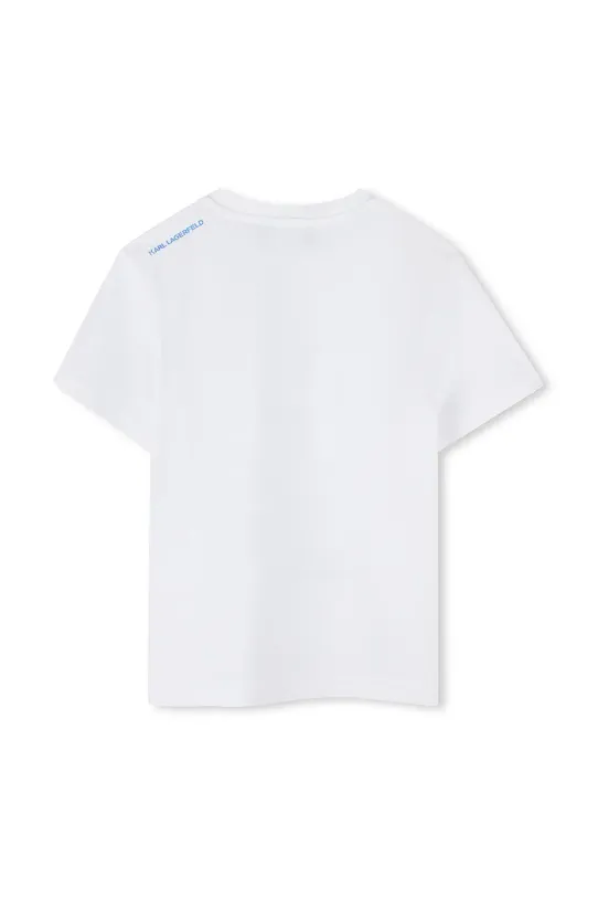 Karl Lagerfeld tricou de bumbac pentru copii Z30563.162.174 alb SS25