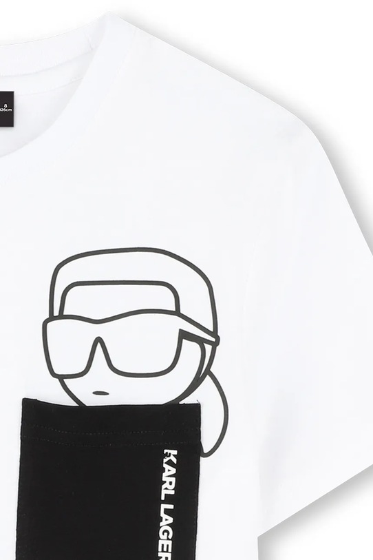 Karl Lagerfeld t-shirt bawełniany dziecięcy biały Z30423.86.108