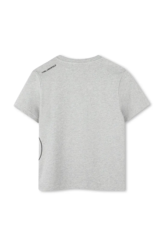 Dečki Otroška bombažna kratka majica Karl Lagerfeld Z30425.86.108 siva