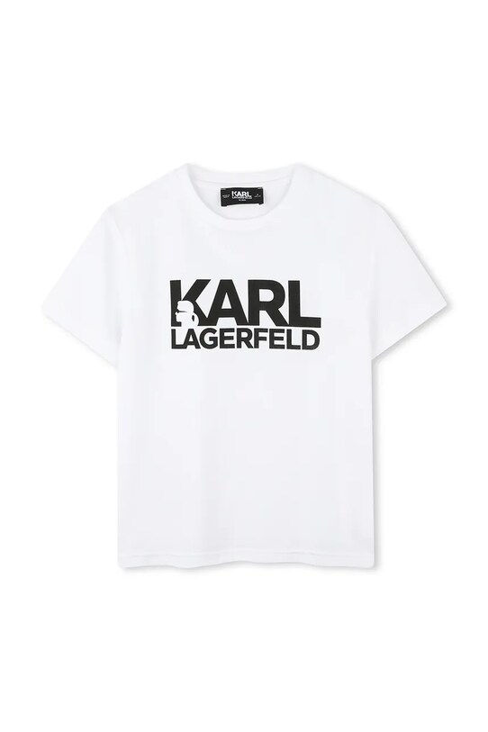 Karl Lagerfeld tricou de bumbac pentru copii print alb Z30435.114.150